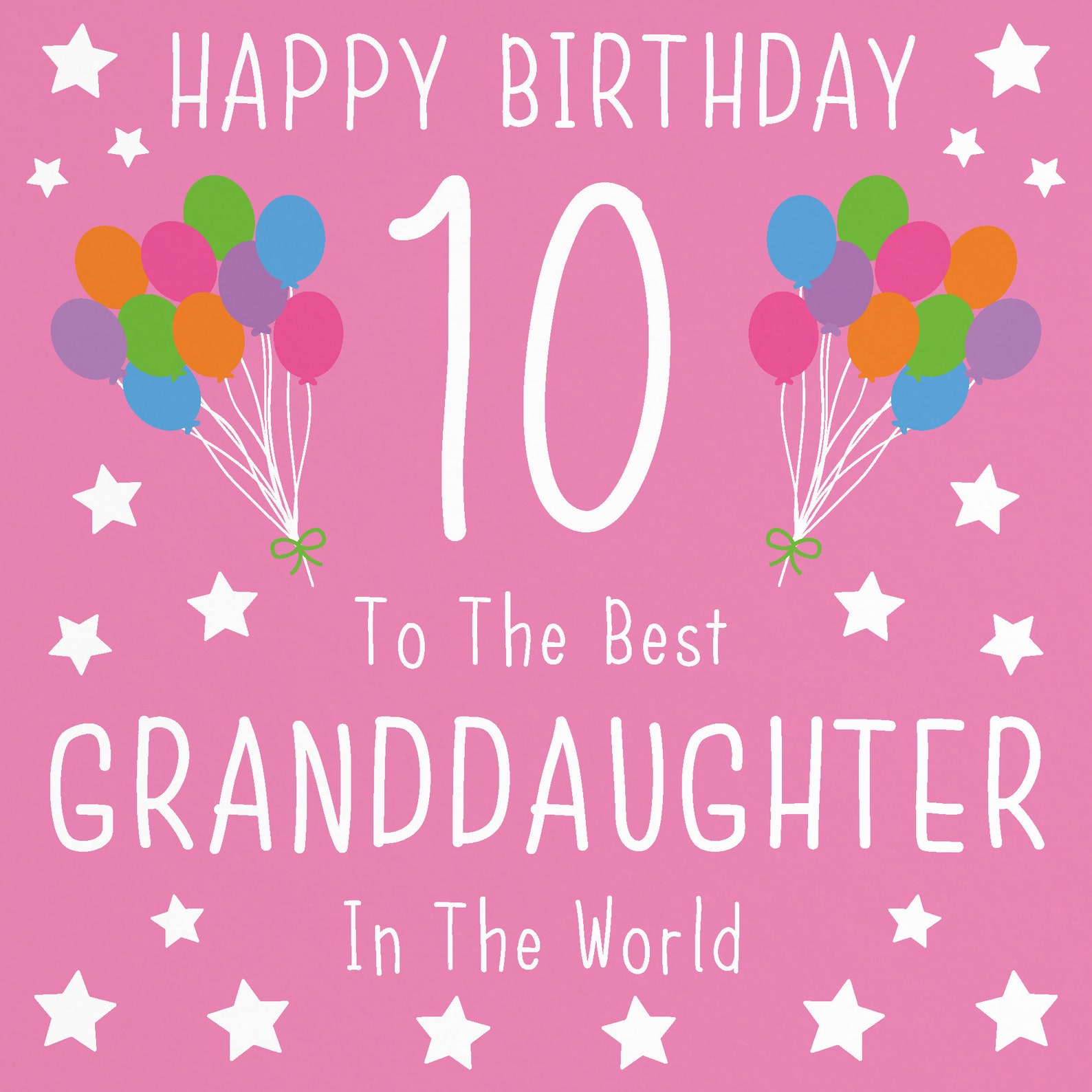 Granddaughter 10th Birthday Card Happy Birthday 10 to Etsy