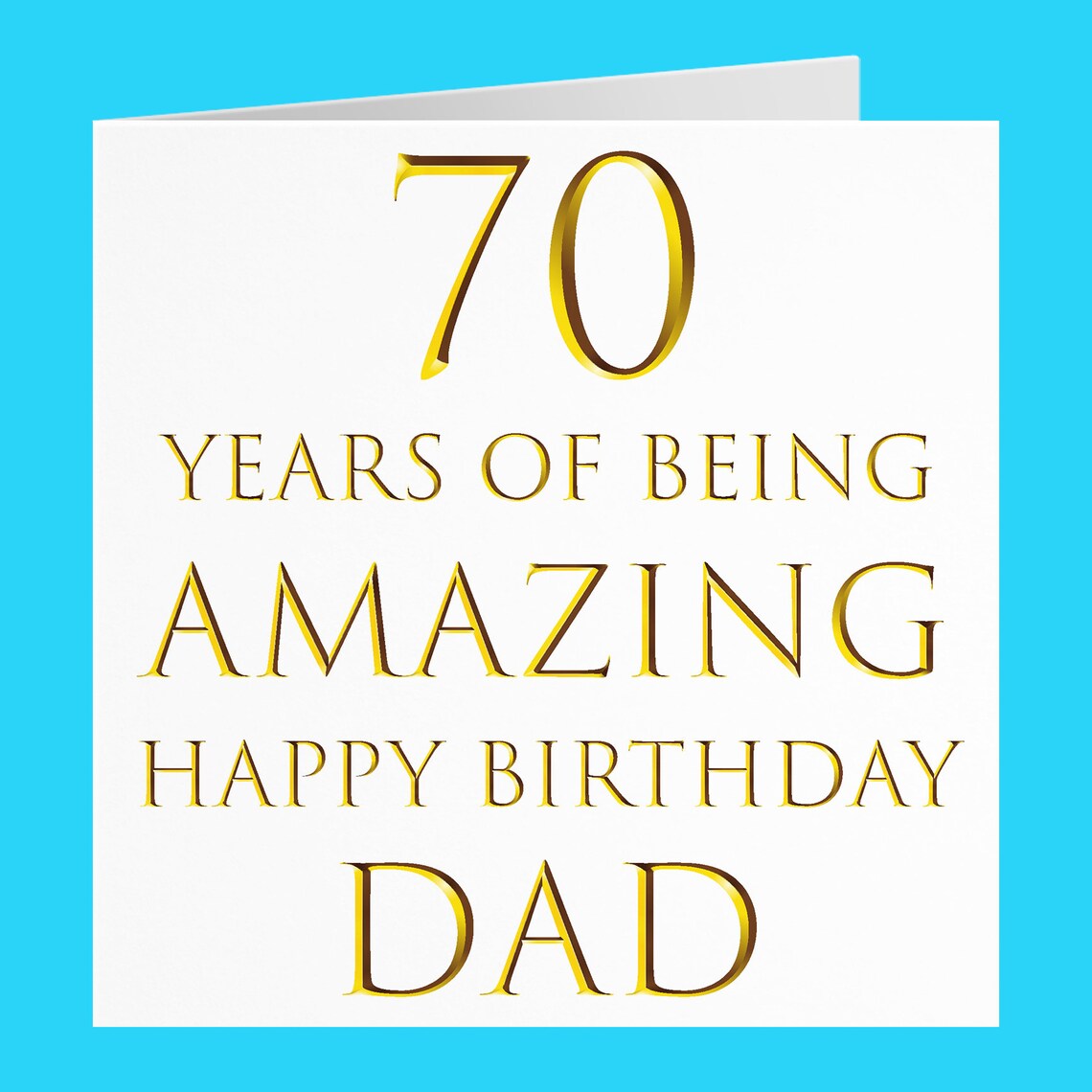 Dad 70th Birthday Card 70 Years Of Being Amazing Happy | Etsy