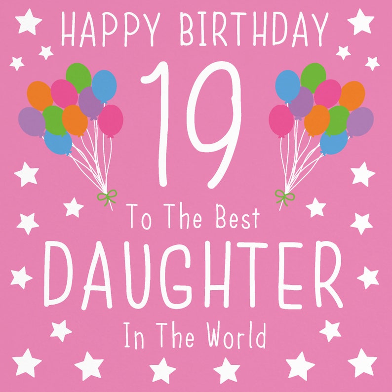 Daughter 19th Birthday Card Happy Birthday 19 to the | Etsy UK