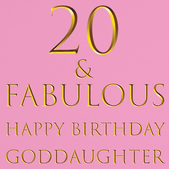 Goddaughter th Birthday Card Fabulous Happy Etsy Norway