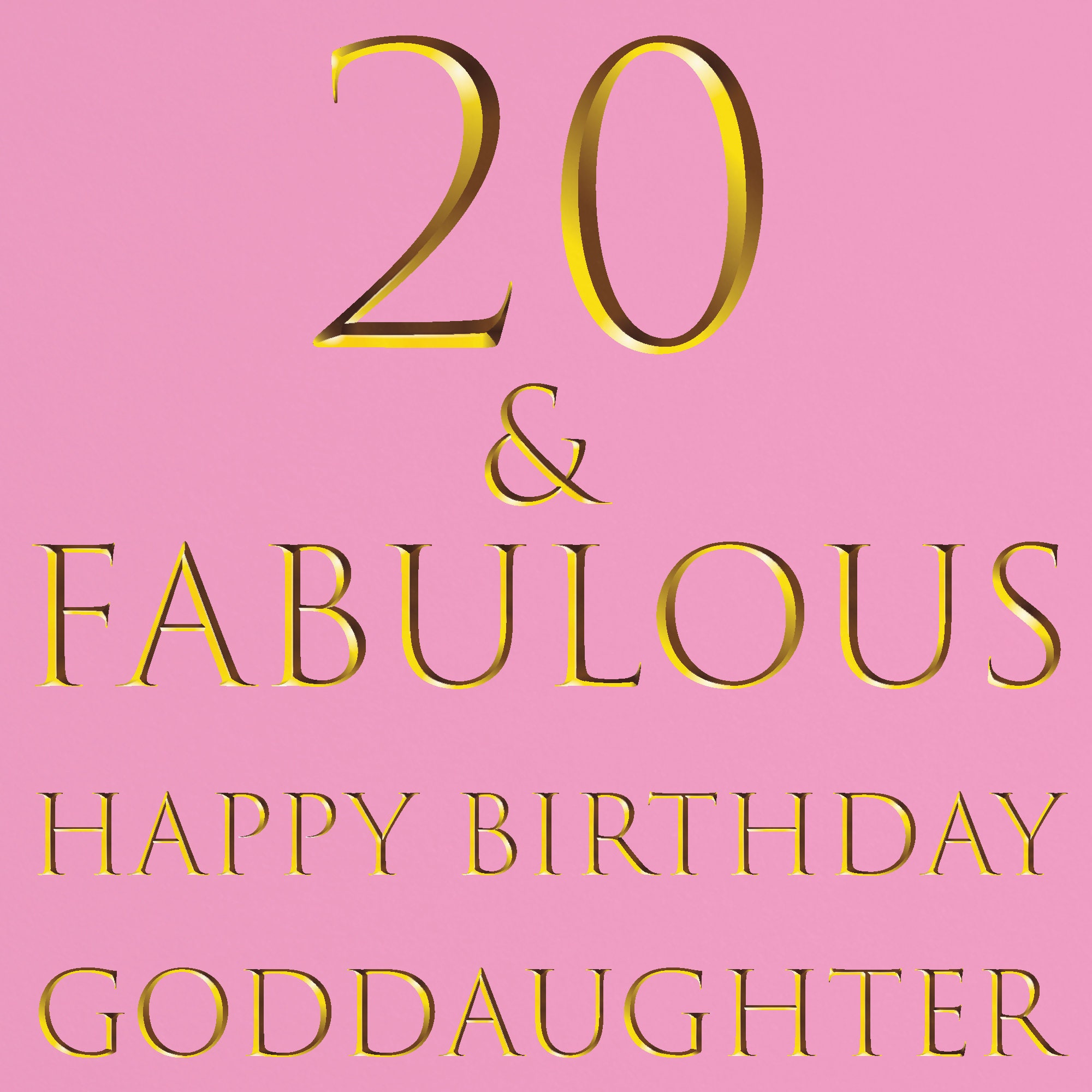 Goddaughter 20th Birthday Card 20 And Fabulous Happy Etsy Uk
