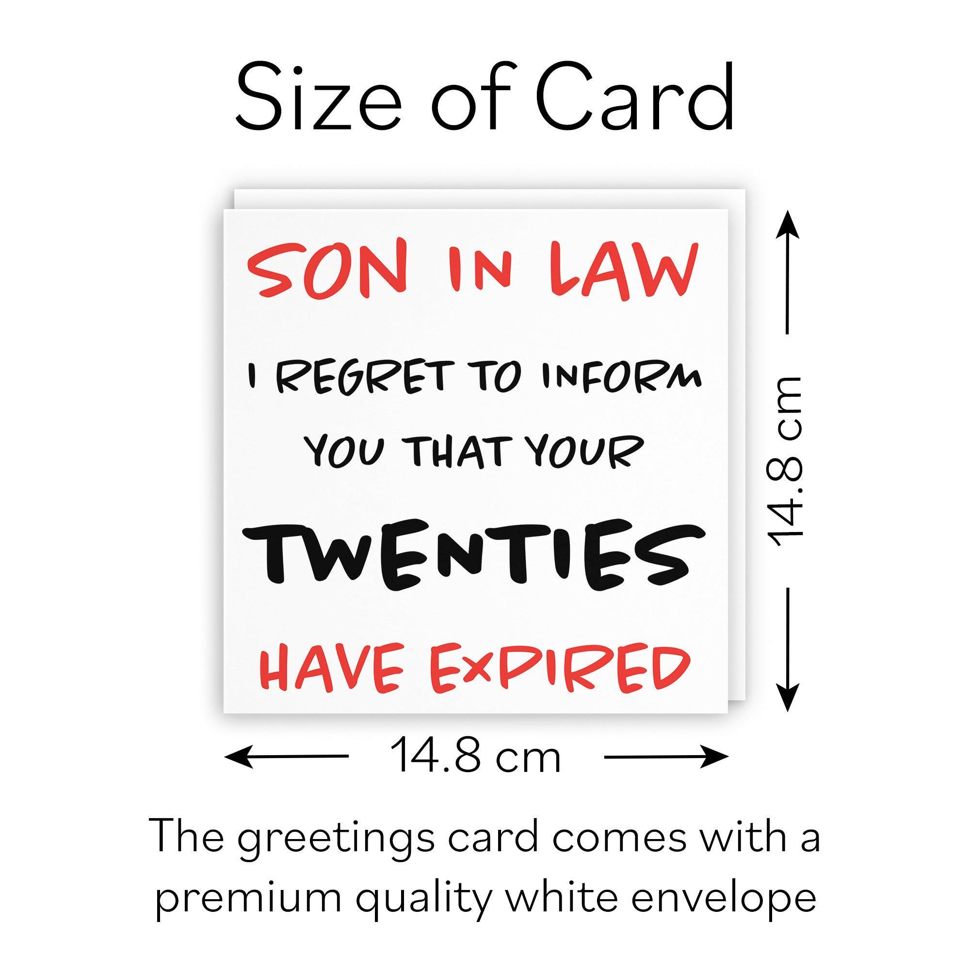 Son in Law 30th Funny Birthday Card - Son in Law - I Regret to Inform ...