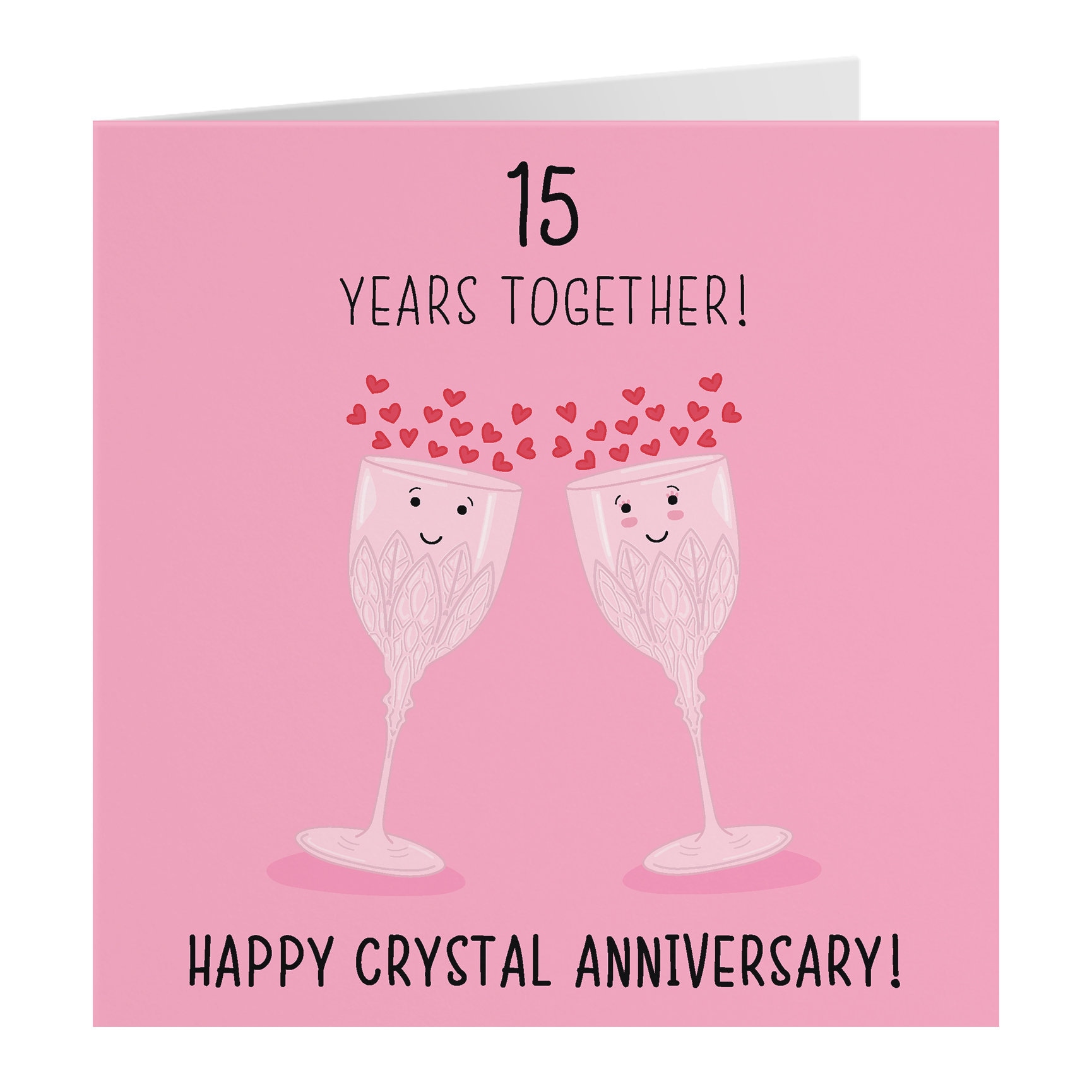 15th Wedding Anniversary Card Crystal Anniversary Iconic Etsy UK