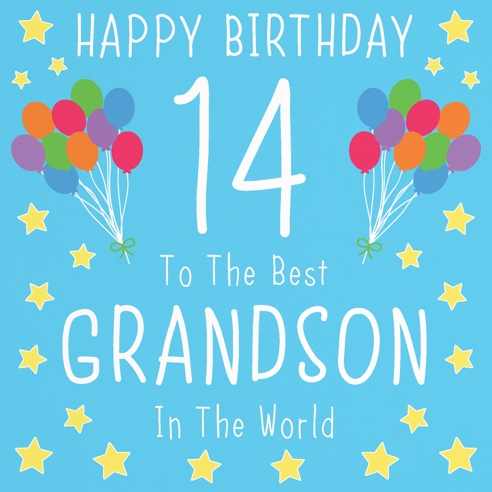 Grandson 14th Birthday Card Happy Birthday 14 to the | Etsy UK