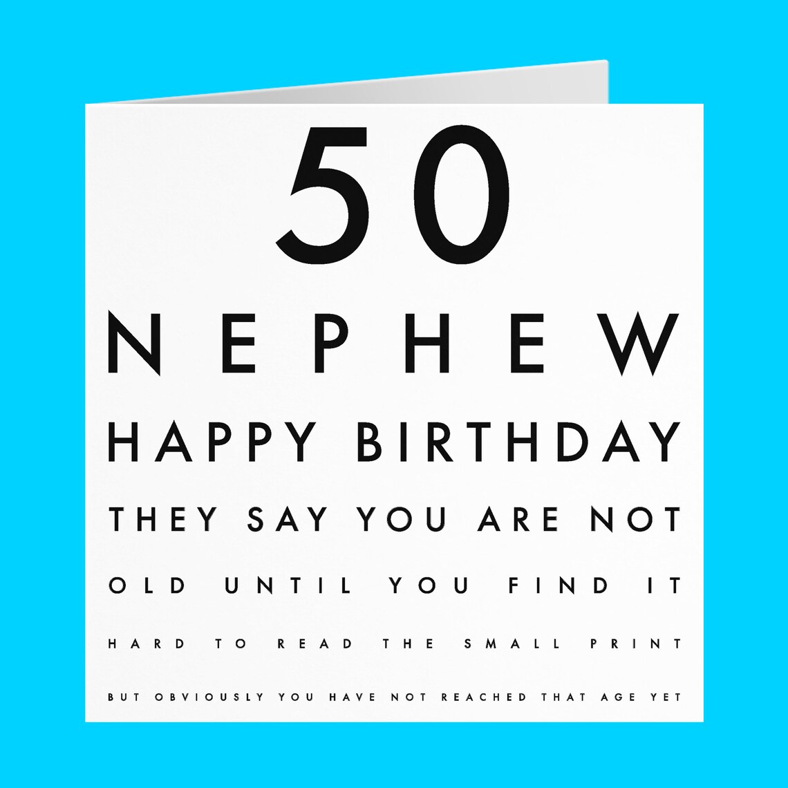 Nephew 50th Humorous Birthday Card They Say You Are Not Old Etsy