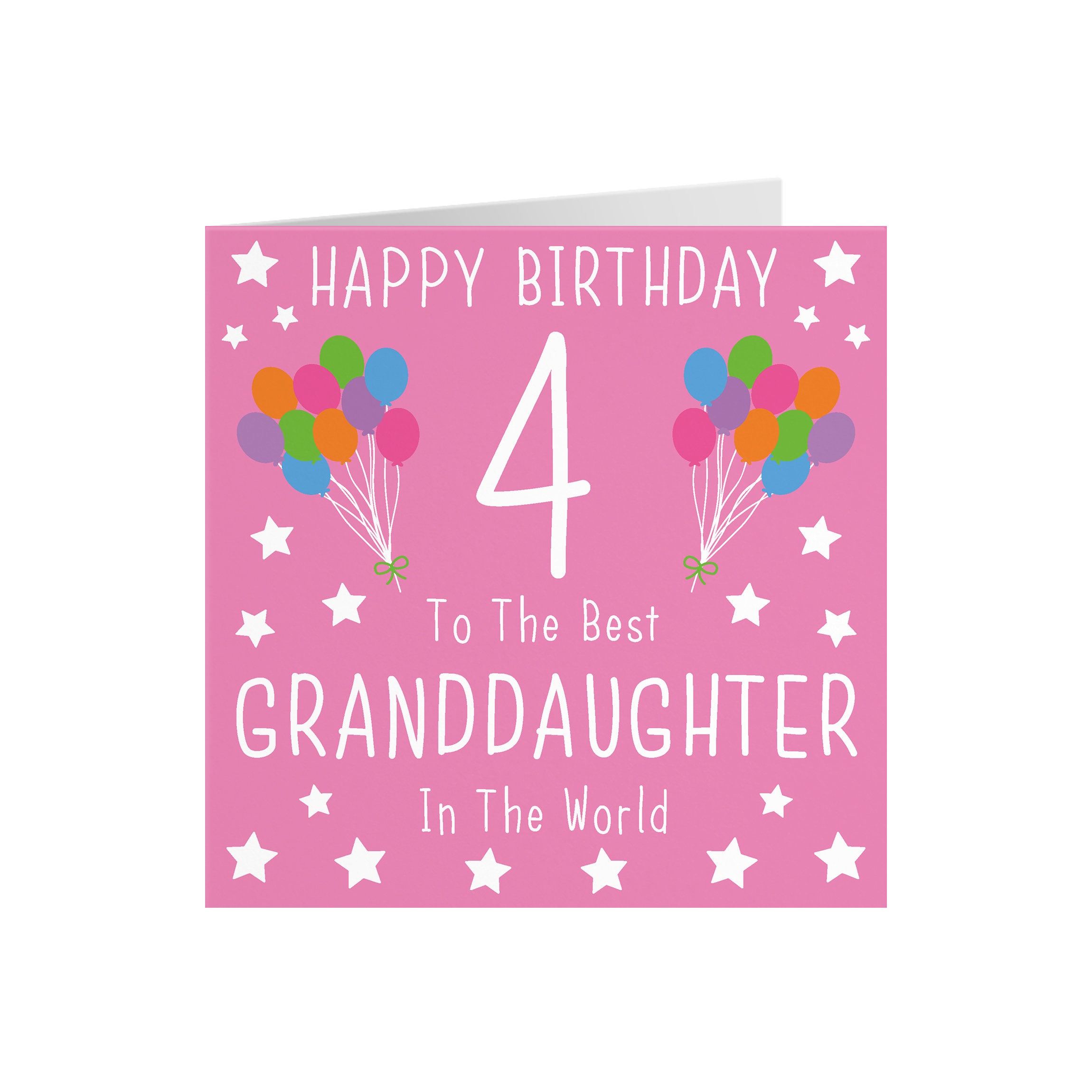 Granddaughter 4th Birthday Card Happy Birthday 4 to the - Etsy