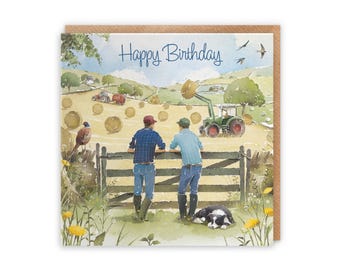 Hunts England Biglietto Di Auguri Per 50° Compleanno Della Nuora – "Happy Birthday 50th" Con Fiori E Farfalle, Collezione Meadow, Interno Vuoto