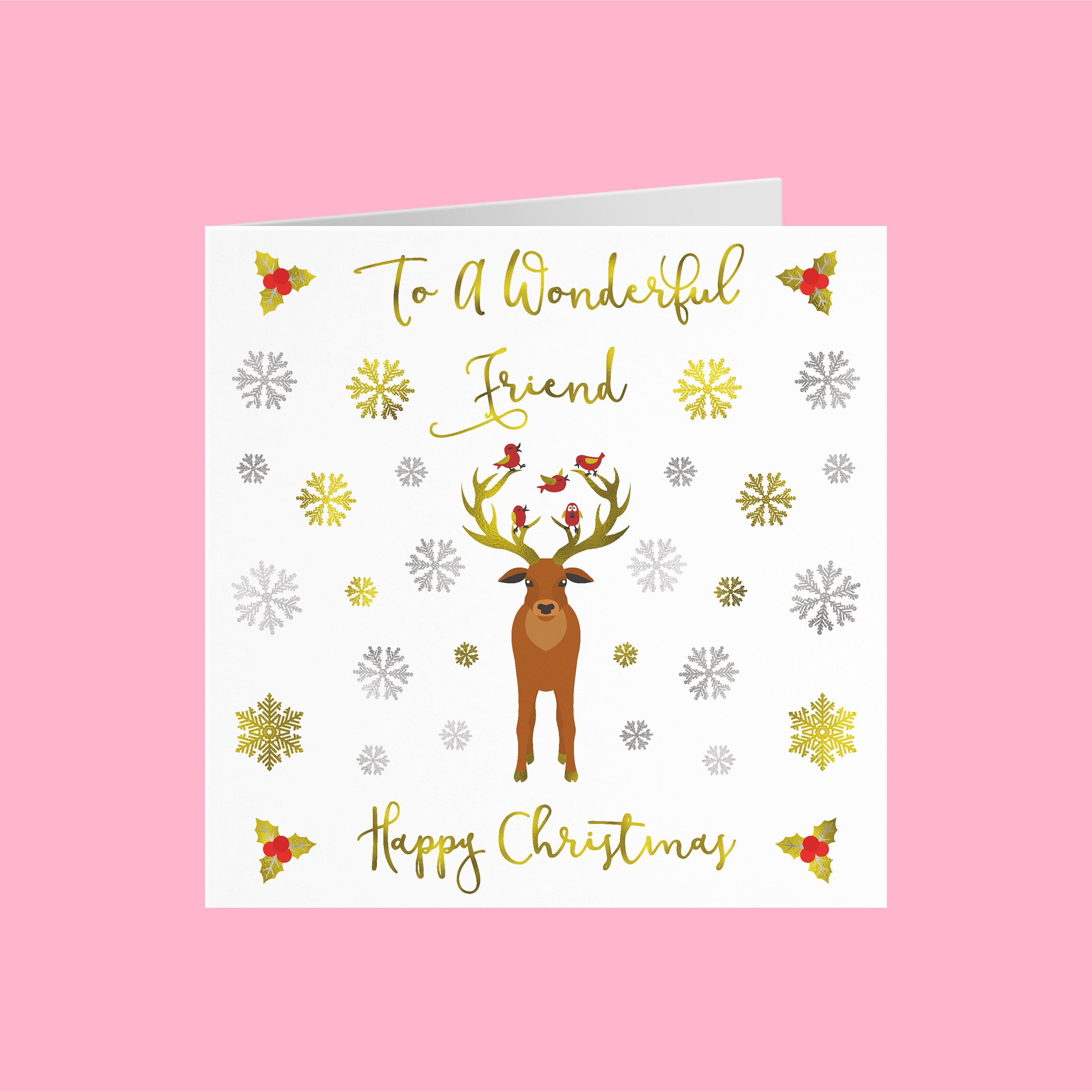 Friend Christmas Card To A Special Friend Happy Christmas | Etsy