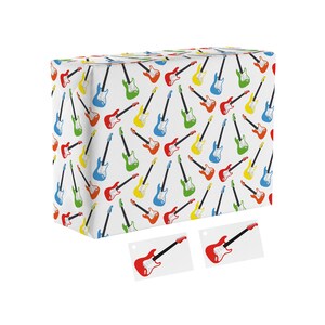 Hunts England - Electric Guitar Birthday Fun Wrapping Paper And Gift Tags For Men/Women - Folded Gift Wrap - Iconic Collection