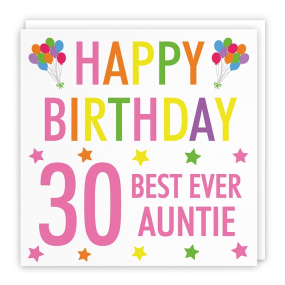 happy 30th birthday auntie card