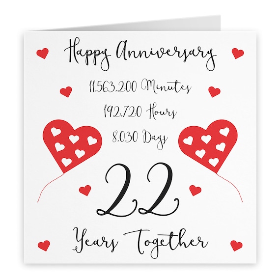 22nd wedding anniversary deals