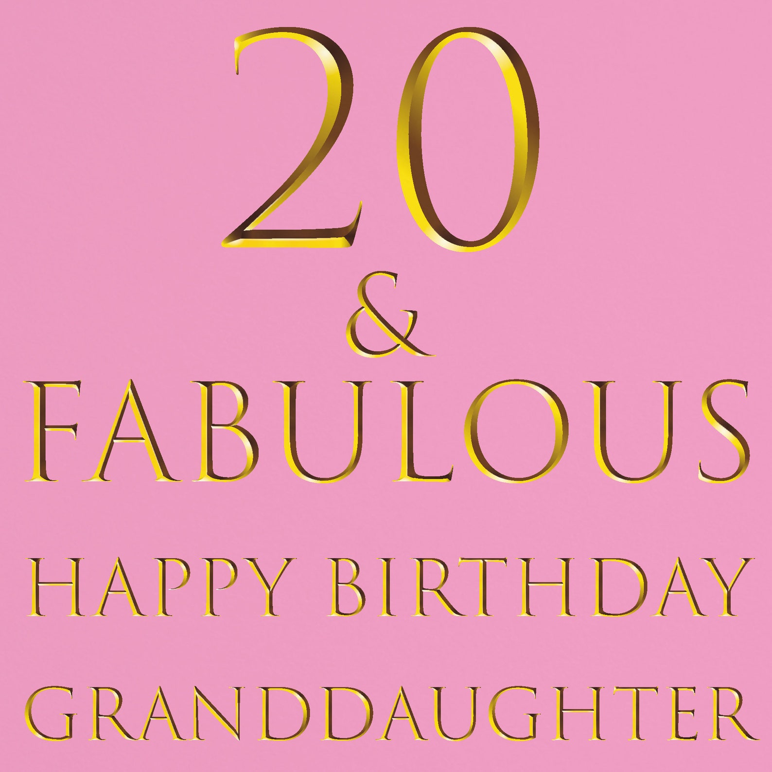 Granddaughter 20th Birthday Card 20 And Fabulous Happy Etsy Uk