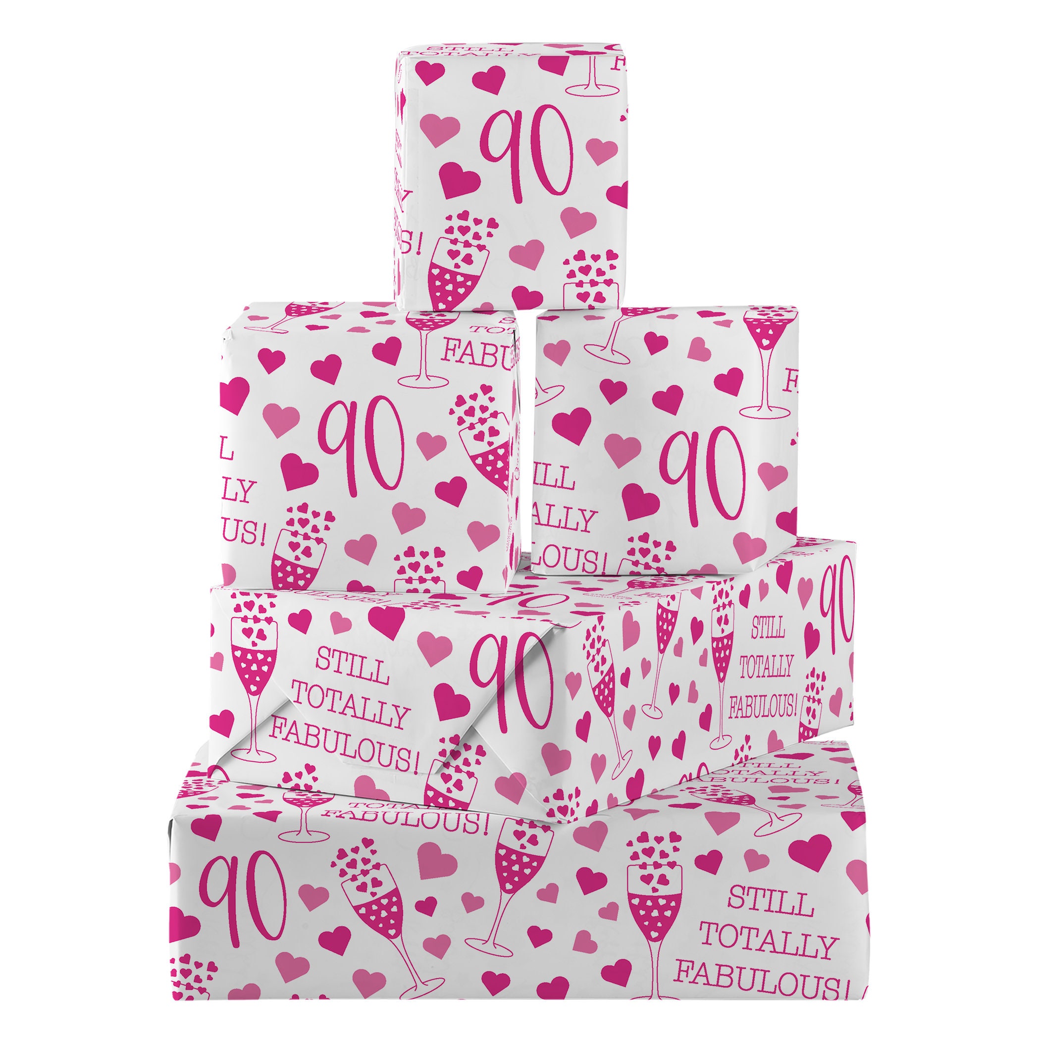 Hunts England - 2 Sheets Of 19th Birthday Fun Wrapping Paper - Includes