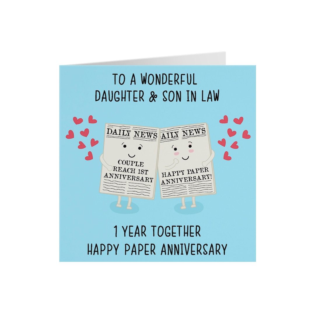 Daughter and Son in Law 1st Anniversary Card - to A Wonderful Daughter ...