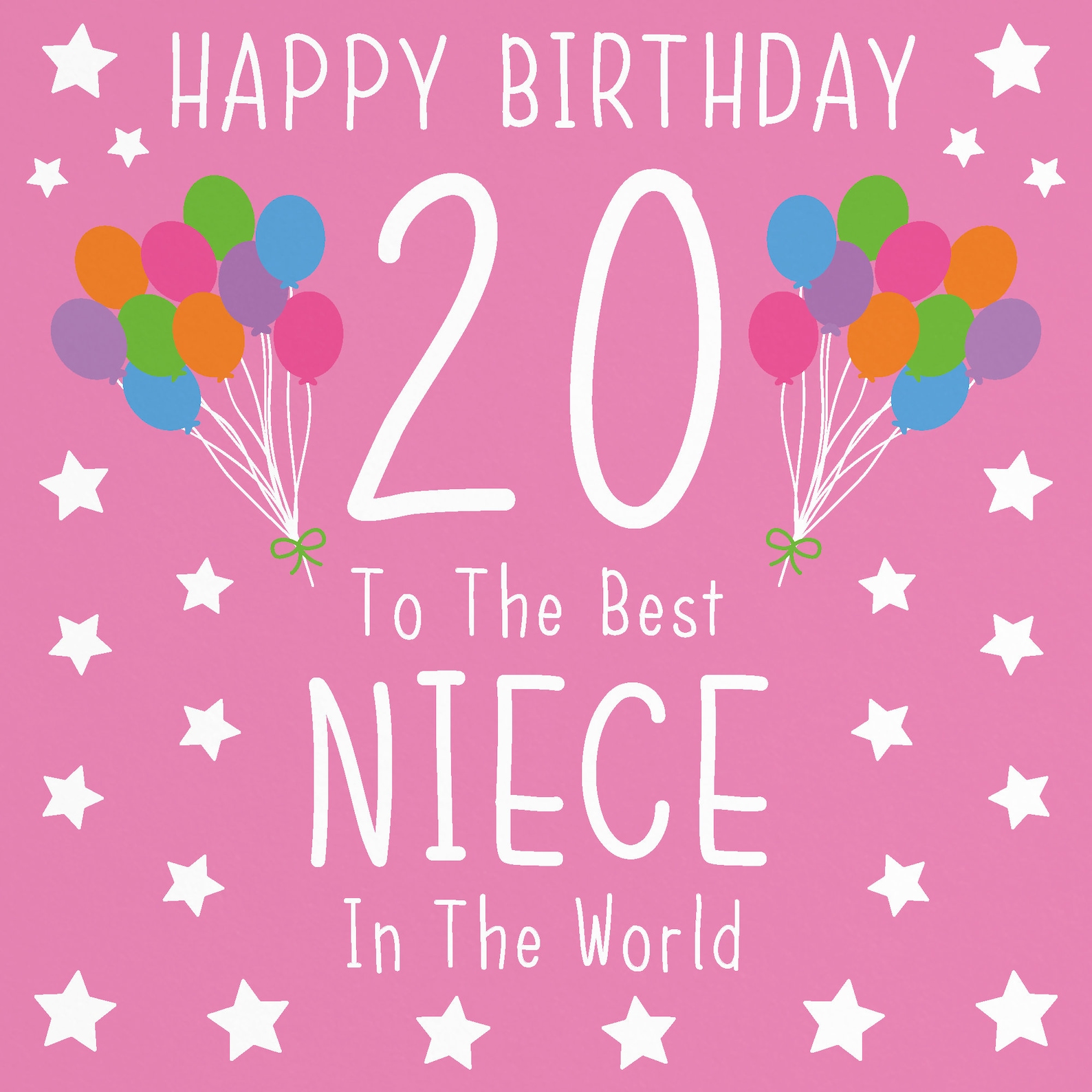Niece 20th Birthday Card Happy Birthday 20 to the Best Etsy