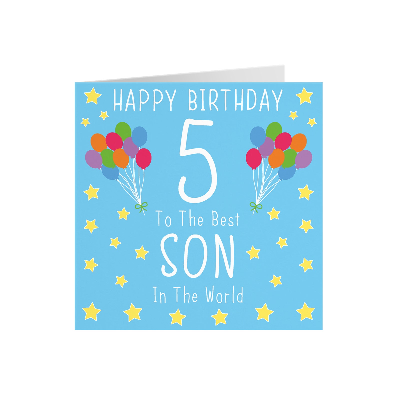 Son 5th Birthday Card Happy Birthday 5 to the Best Son Etsy