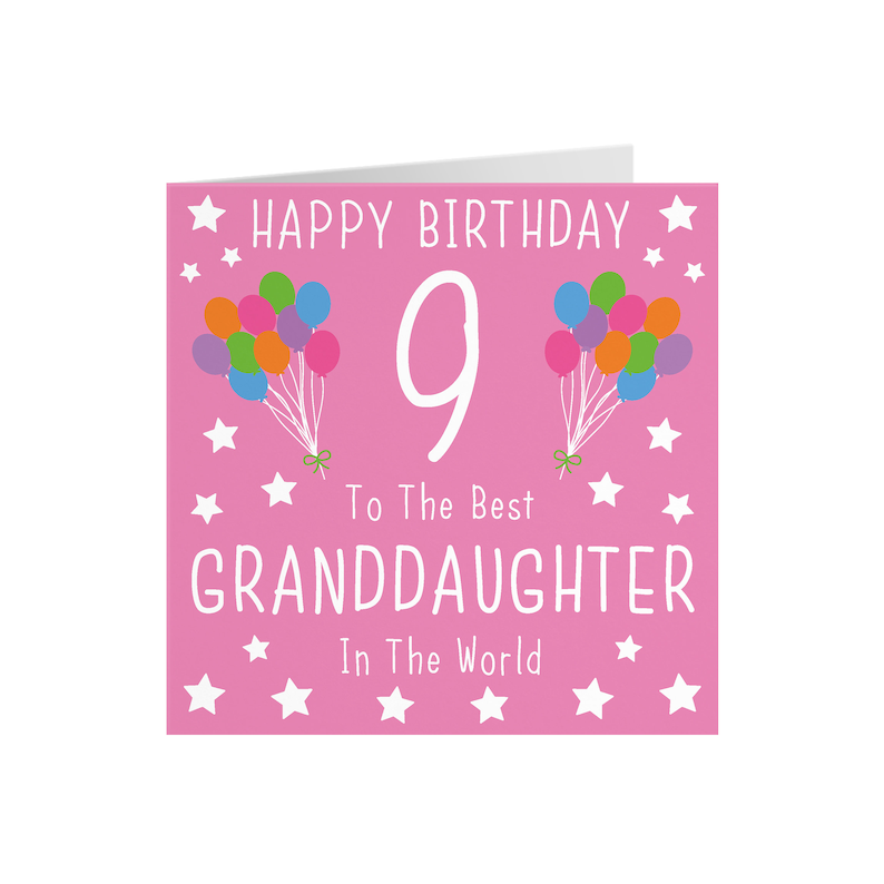 Granddaughter 9th Birthday Card Happy Birthday 9 to the | Etsy