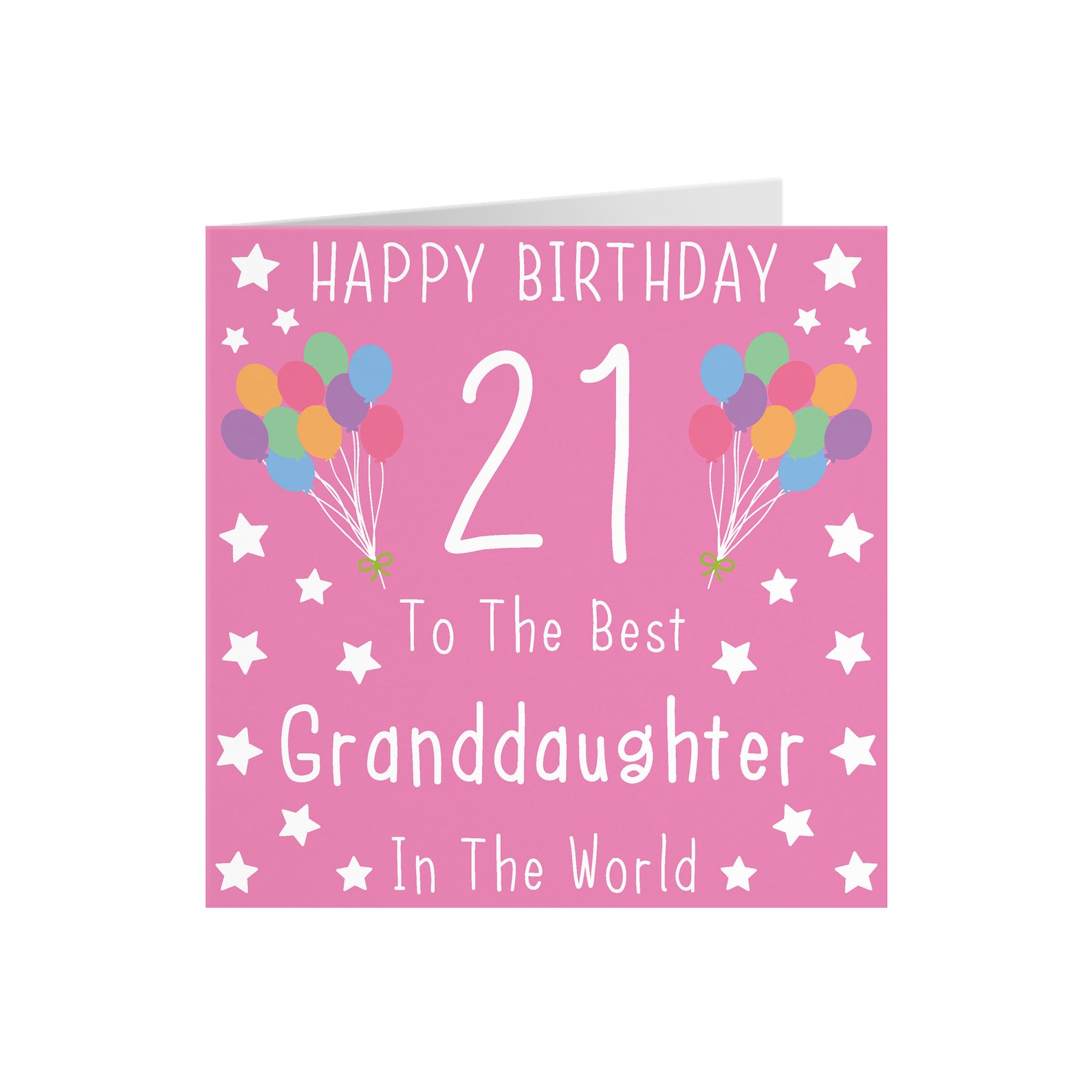 Granddaughters Personalised 21st Birthday Card