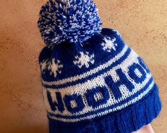 Man Custom beanie, Hand knit Custom hat, Personalized beanie, Name winter hat, Hockey team custom beanie, Custom ski Team hat, Text hat