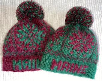 Gorro de inverno masculino de malha personalizado, gorro personalizado de malha manual para ele, chapéu com nome de inverno masculino, presente personalizado para homens, gorro combinando de malha personalizado
