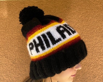 Chapéu de malha personalizado, gorro de malha personalizado, gorro de pompom tricotado à mão, chapéu com nome personalizado, chapéu de inverno personalizado, chapéu de filme personalizado, gorro de malha masculino