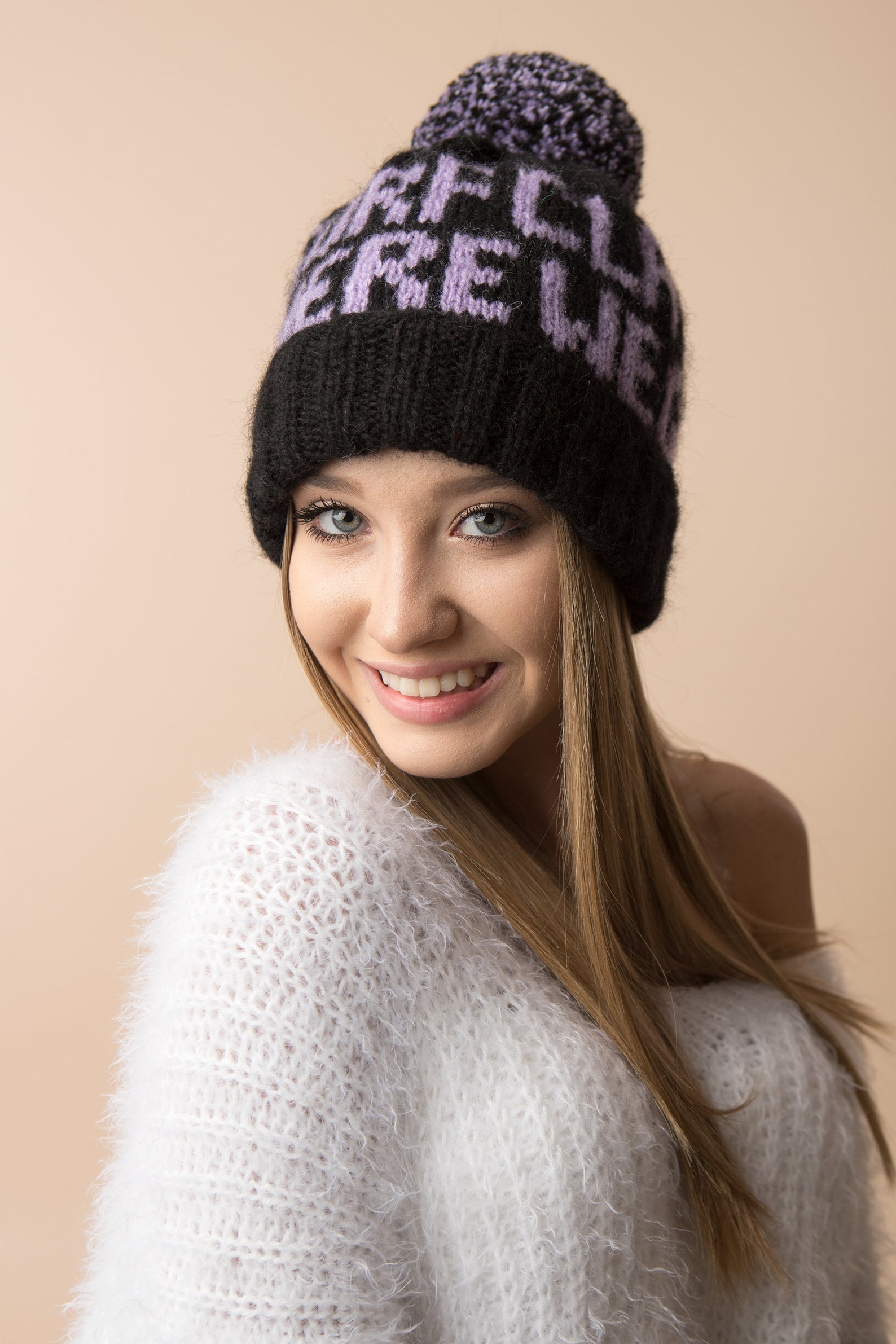 Custom Beanie Hand Knit Custom Hat Personalized Beanie Name Etsy