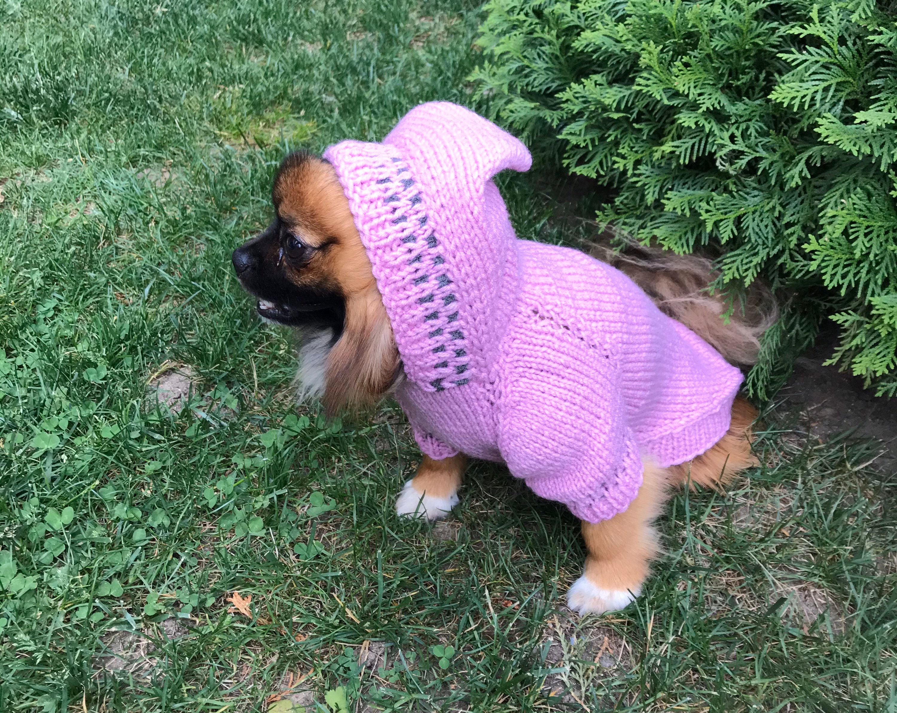 Custom Dog Hoodie Personalized Dog Sweater Knitted Dog Etsy Canada