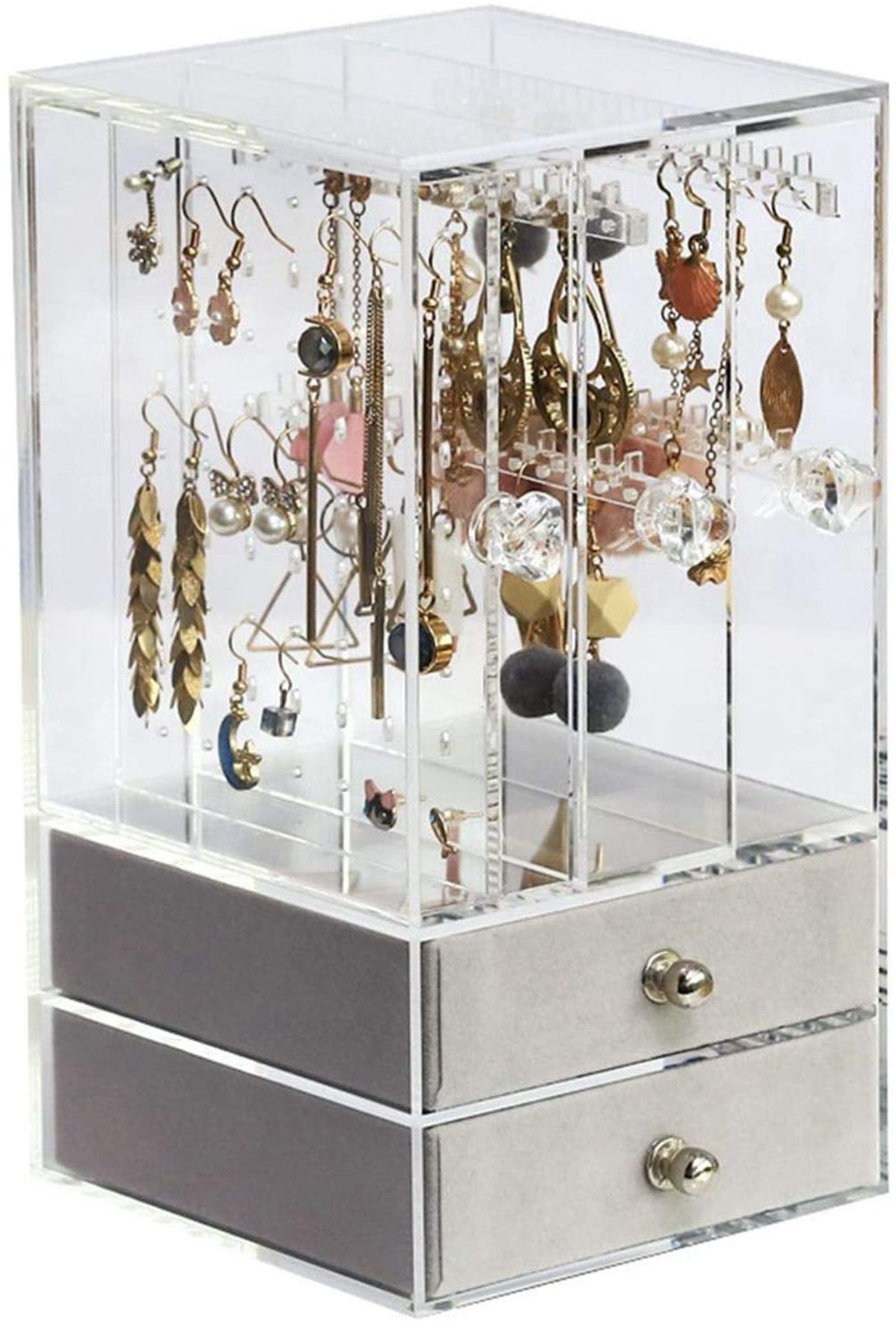 Jewelry Box Clear Jewelry Organizer Necklace Earrings & Etsy
