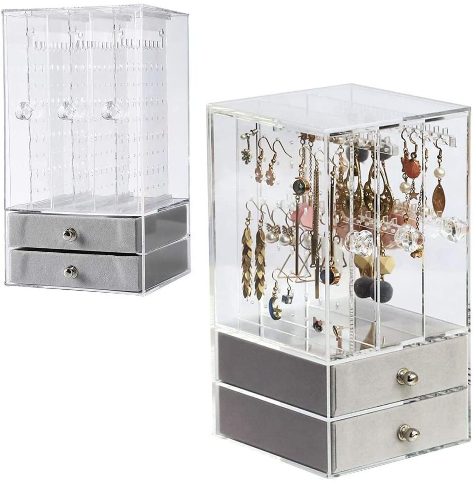 Jewelry Box Clear Jewelry Organizer Necklace Earrings & Etsy