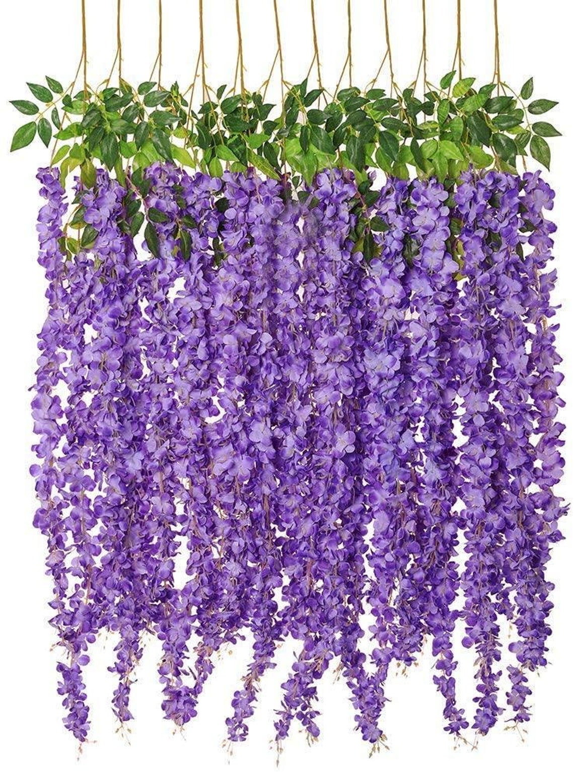 Artificial Silk Wisteria Vine Ratta Silk Hanging Flower Etsy