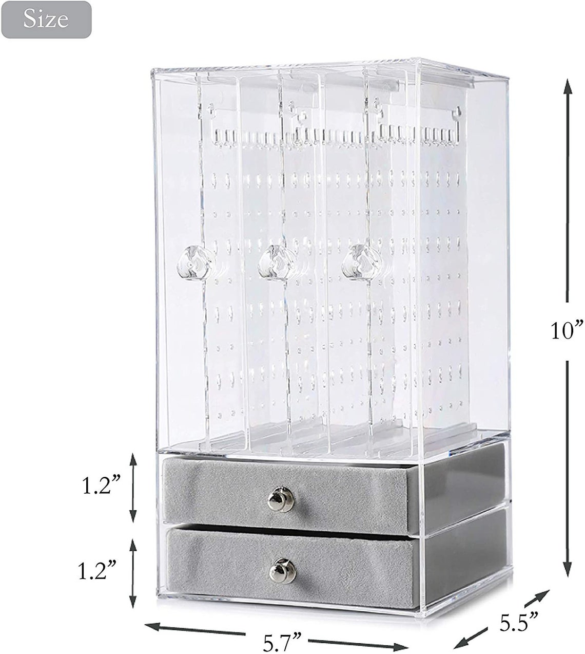 Jewelry Box Clear Jewelry Organizer Necklace Earrings & Etsy