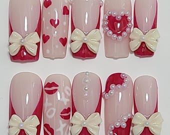 Valentines Day Press On Nails