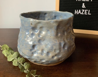 Handmade Blue Ceramic Vase, Ceramic Flower Vase, Light Blue Vase, Minimal Vase, Rustic Ceramic Vase
