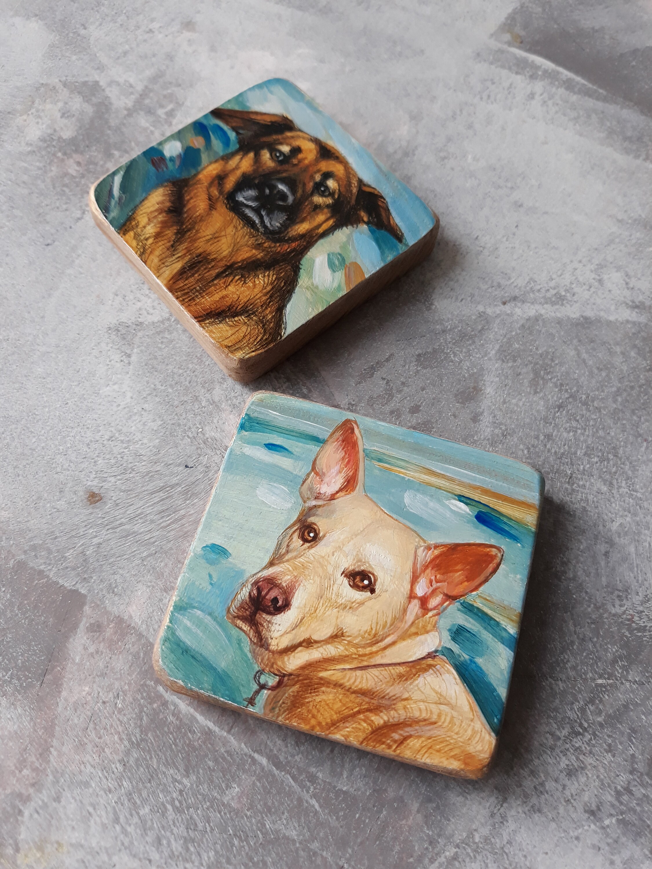 Custom Pet Dog Personalized Painting Dog Cat Etsy UK