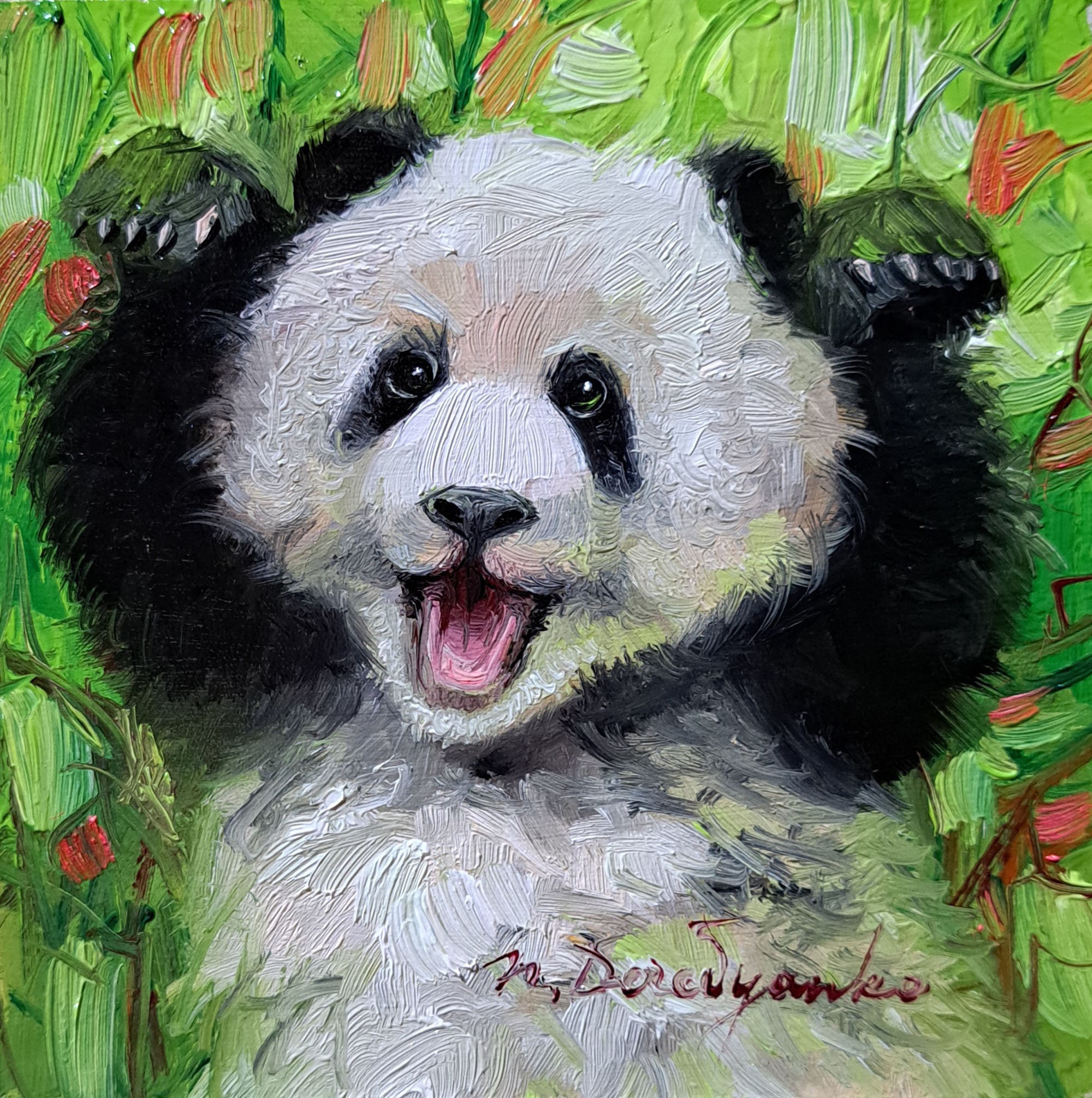 Panda Oil Painting -  UK