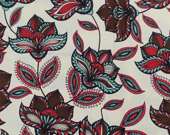 African Wax Print Fabric: 100% Cotton Ankara Sewing Material
