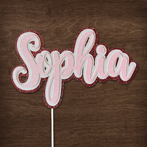 Any ONE Name cake topper, Birthday cake topper, Glitter cake topper, Any name cake topper, Custom cake topper, layered cake topper
