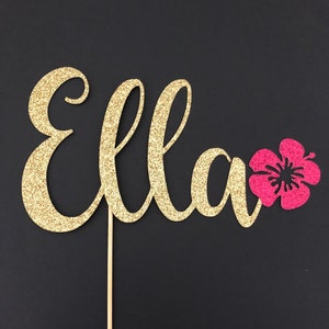 Any Name cake topper, Luau Birthday cake topper, Moana Birthday cake topper, Luau cake topper, Moana Cake topper