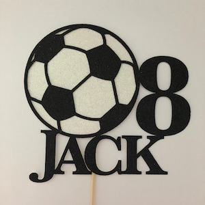 Birthday Cake topper, Soccer Cake topper, Soccer Birthday Cake topper, Sports Birthday, 8th Birthday cake topper, ANY age ANY name