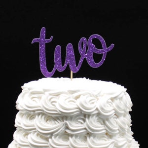 2nd Birthday cake topper, Two Cake topper, second birthday, cake topper birthday, number cake topper, customize with any number