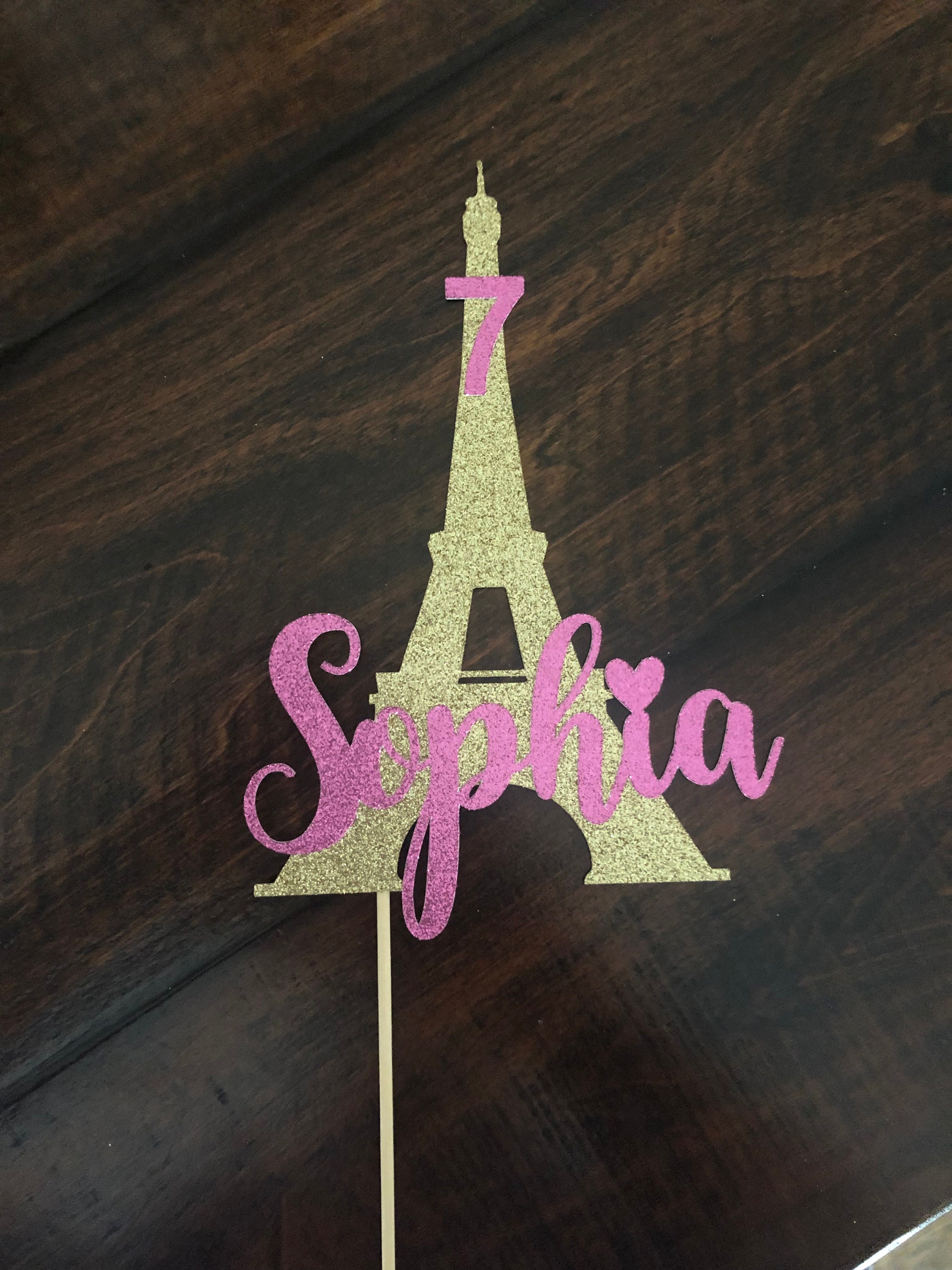 Paris Cake Topper Eiffel Tower Cake Topper Paris Birthday Etsy Canada