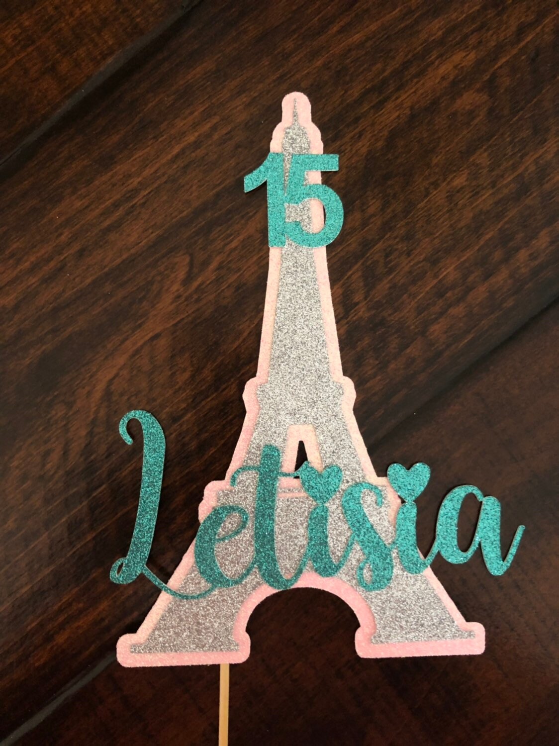 Eiffel Tower Cake Topper Paris Cake Topper Birthday Cake Etsy