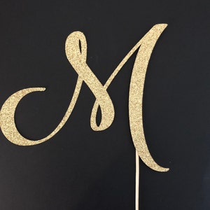 Initial cake topper, any letter cake topper, Monogram cake topper, Birthday Cake topper, Letter Cake topper
