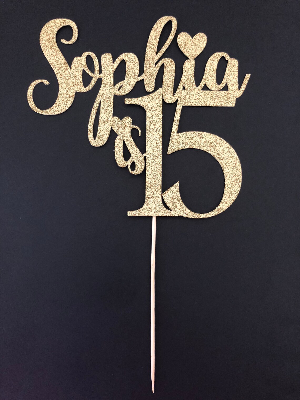 15th Birthday cake topper Quinceanera Cake topper Happy 15th Etsy