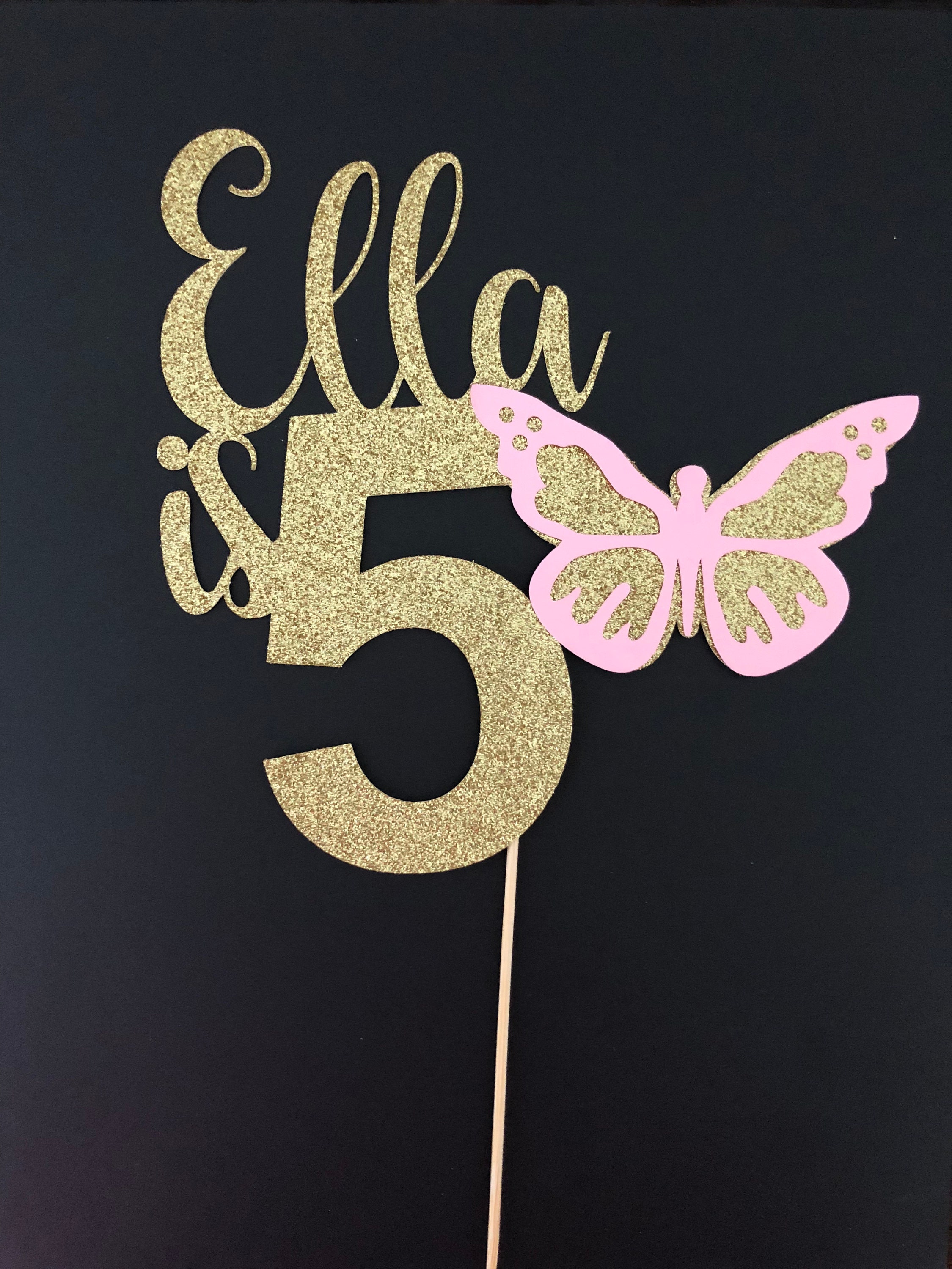 Birthday Cake topper Butterfly cake topper Butterfly Etsy