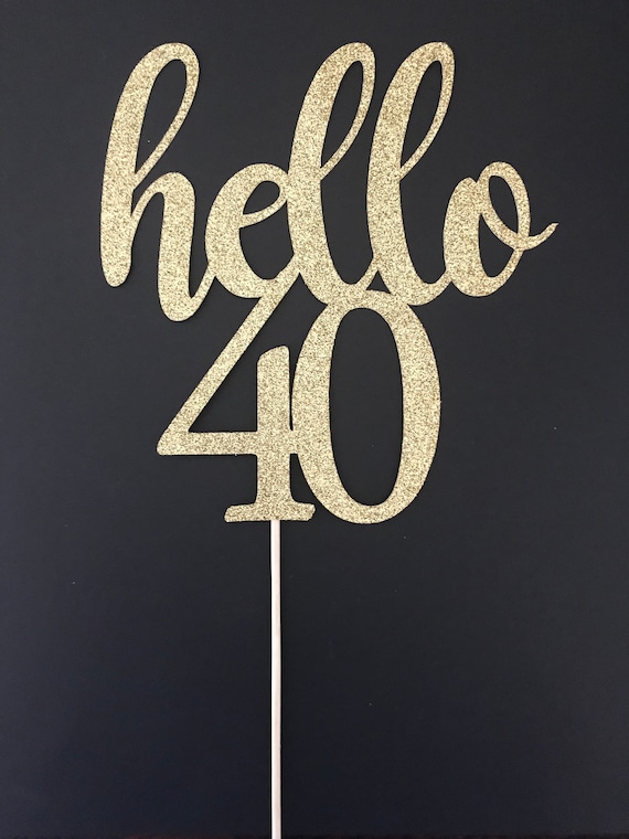Cake Topper All About Details Red Hello 40