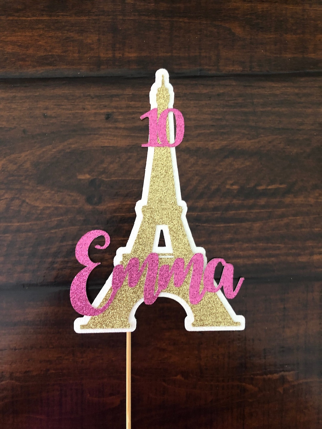 Eiffel Tower Cake Topper, Paris Cake Topper, Birthday Cake Topper