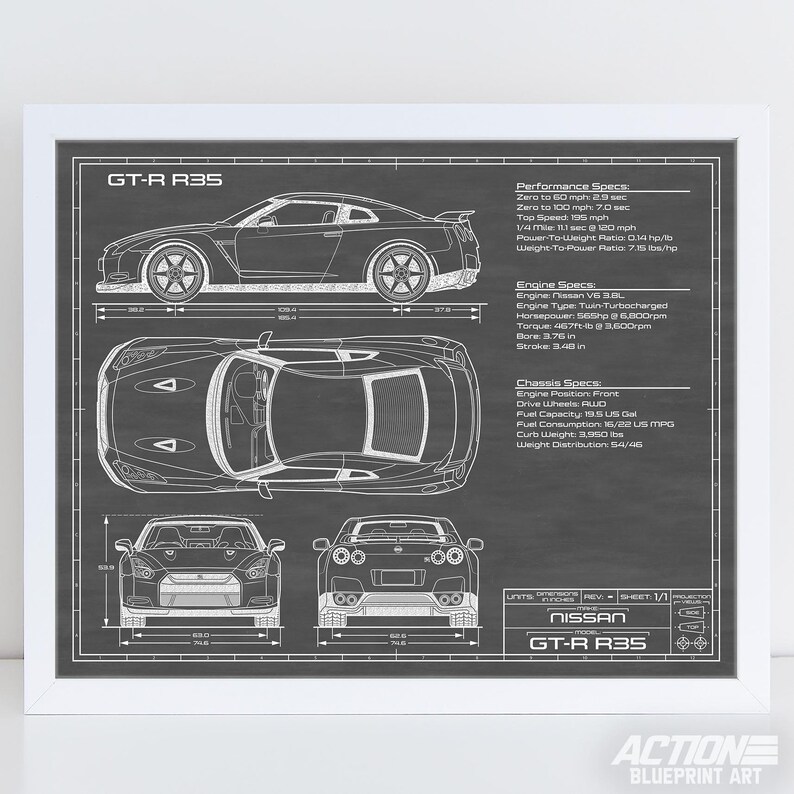 Nissan r35 blueprint