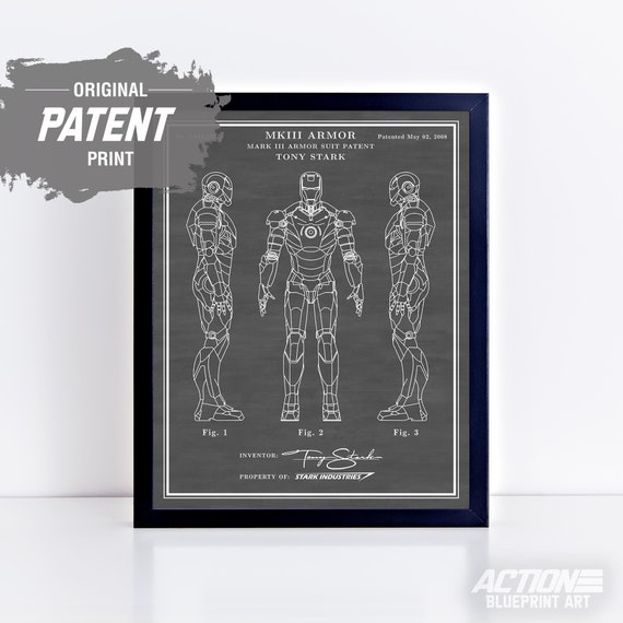 Iron Man Suit Patent Print Stark Industries Ironman Etsy Iron Man Suit Patent Print Stark Industries Ironman Etsy