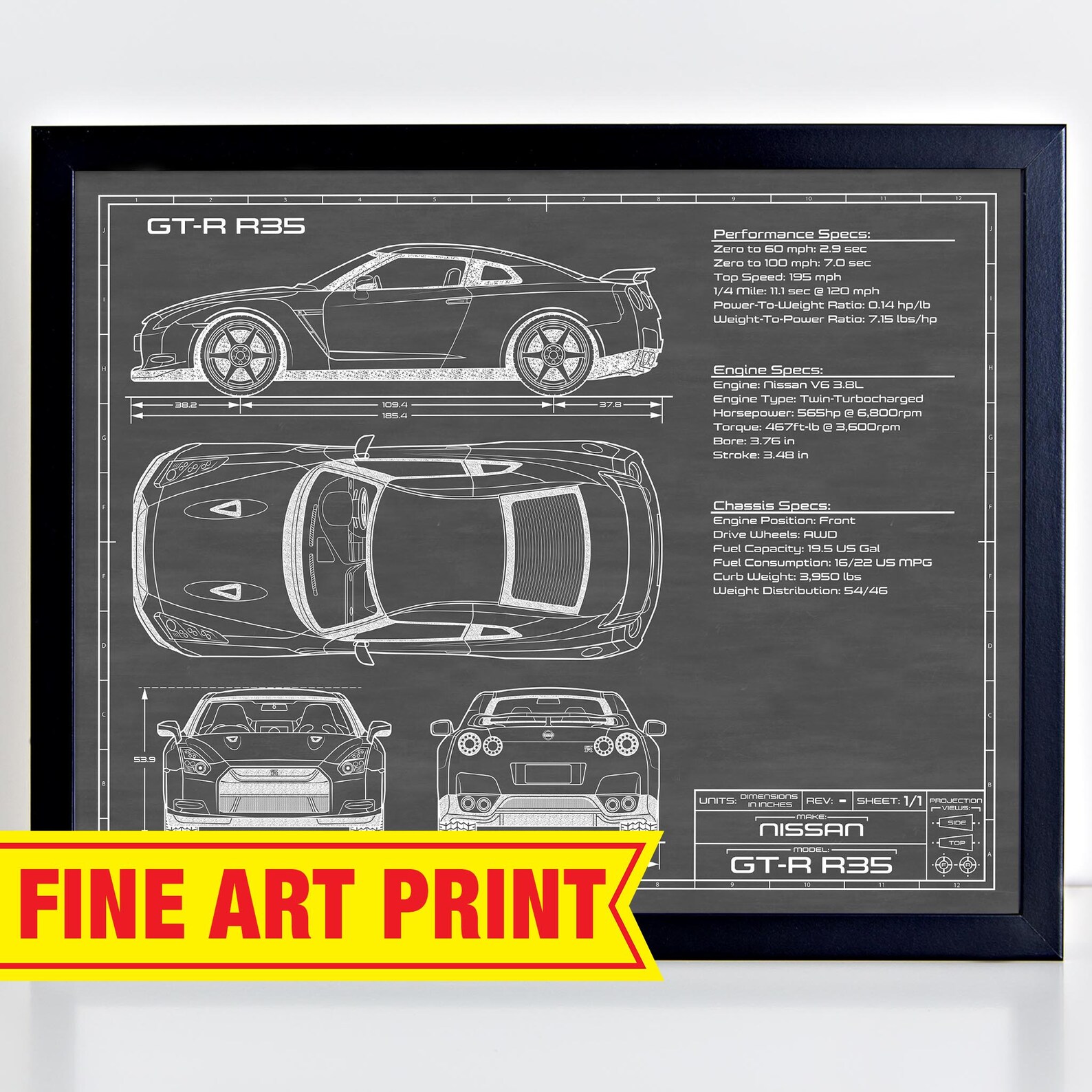 Nissan r35 blueprint